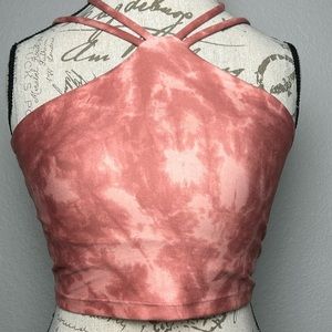 Gilly Hicks Orange Workout Tank Top Cross Back Activewear